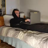 Martin working on laptop
